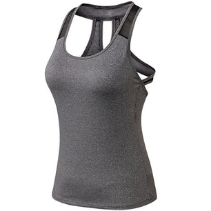 Women's Polyester Sleeveless Fitness Sport Yoga Gym Wear Top