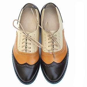 Men's Genuine Leather Pointed Toe Lace-Up Breathable Casual Shoes