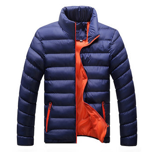 Men's Cotton Full Sleeves Zipper Closure Thick Winter Jacket