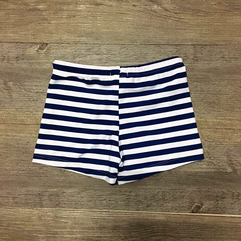 Kid's Nylon Elastic Waist Printed Pattern Trunk Beachwear Shorts