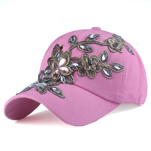 Women's Cotton Adjustable Strap Sun Protection Baseball Cap