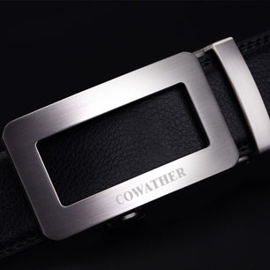 Men's Cowskin Automatic Metal Buckle Luxury Solid Strap Belt