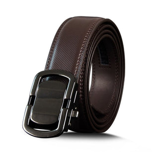 Men's Genuine Leather Automatic Metal Buckle Trendy Solid Belt