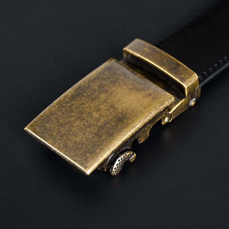 Men's Cowskin Automatic Metal Buckle Trendy Solid Strap Belt