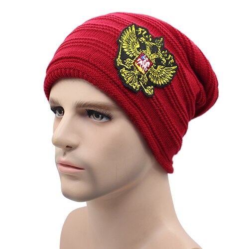 Men's Acrylic Knitted Striped Pattern Casual Skullies Winter Cap