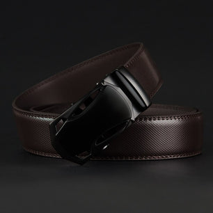 Men's Genuine Leather Automatic Metal Buckle Luxury Solid Belt