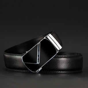 Men's Cowskin Automatic Buckle Closure Casual Wear Strap Belts