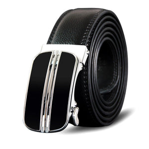 Men's Cowskin Genuine Leather Automatic Metal Buckle Strap Belts