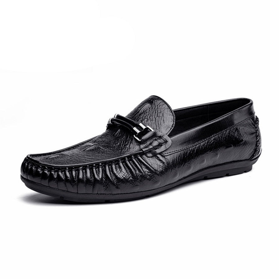 Men's Genuine Leather Round Toe Slip-On Closure Vintage Shoes