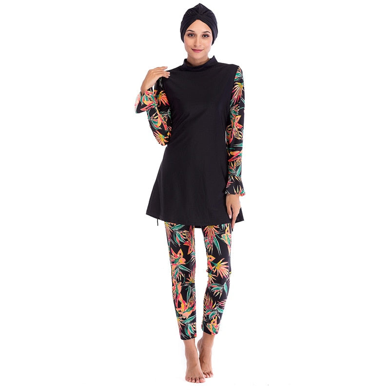 Women's Arabian Spandex Full Sleeves Printed Swimwear