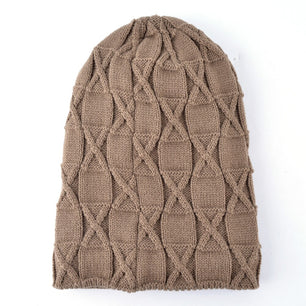 Men's Acrylic Knitted Solid Pattern Casual Skullies Winter Cap