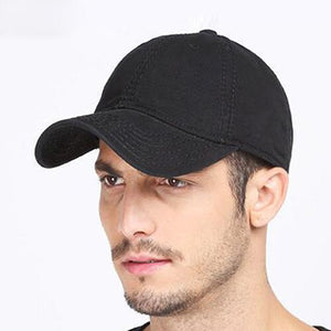 Men's Cotton Adjustable Solid Pattern Snapback Baseball Caps