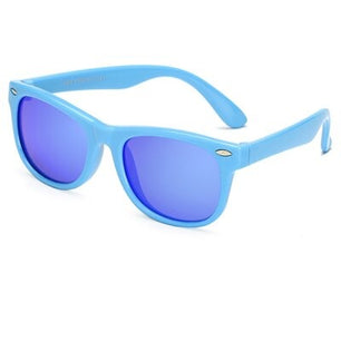 Kid's Acetate Unbreakable Polaroid UV400 Sport Mirror Sunglasses