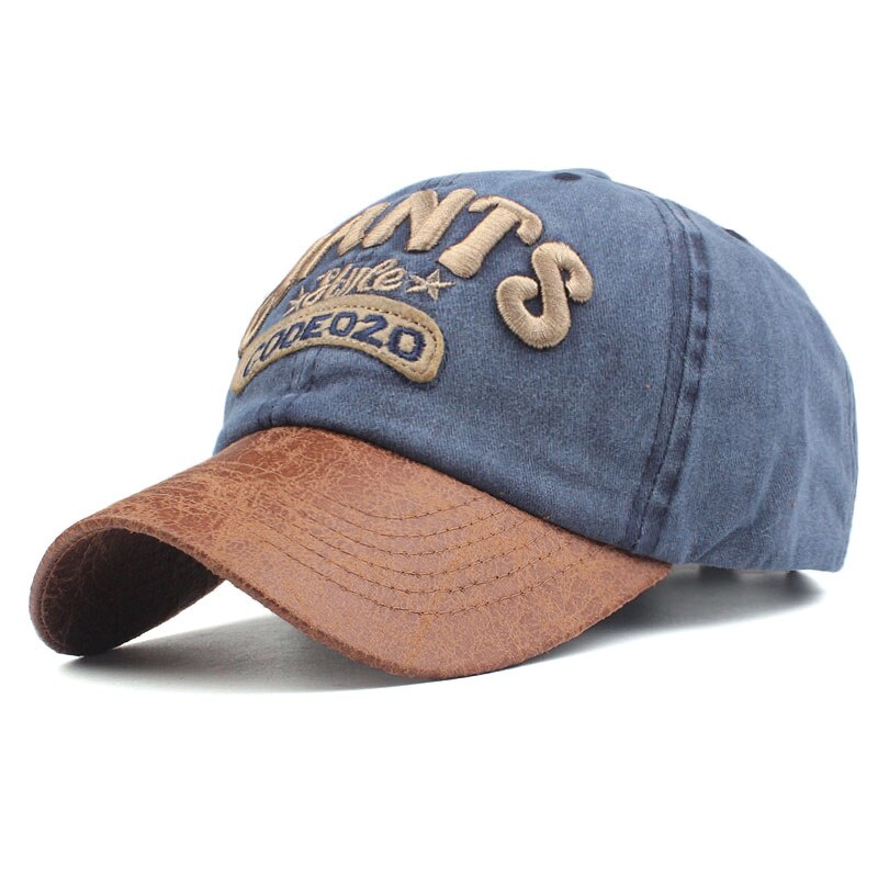 Men's Cotton Adjustable Embroidered Snapcap Vintage Caps