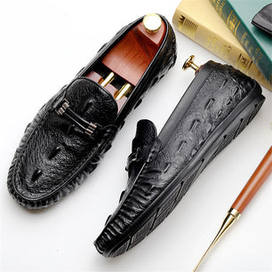 Men's Genuine Leather Round Toe Slip-On Closure Vintage Shoes