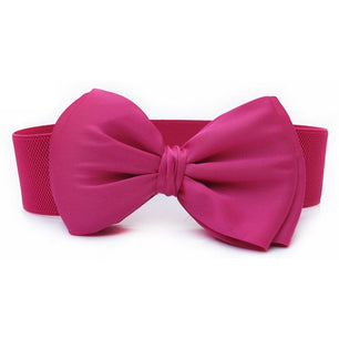 Women's Fabric Elastic Bowknot Pattern Wedding Elegant Belts