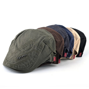 Men's Cotton Adjustable Strap Sun Protection Casual Retro Cap