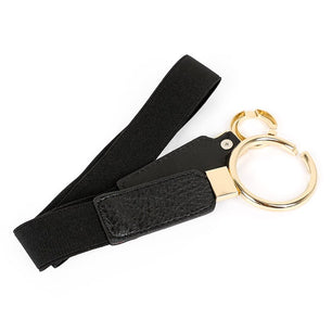 Women's PU Alloy Metal Buckle Thin Elastic Waistbands Circle Belt