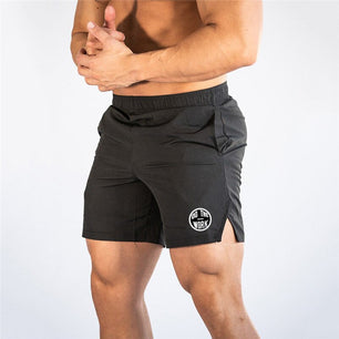 Men's Polyester Quick Dry Elastic Waist Fitness Workout Shorts