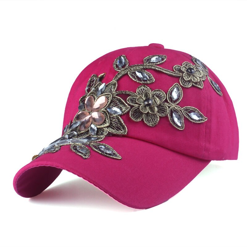 Women's Cotton Adjustable Strap Sun Protection Baseball Cap