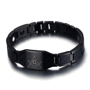 Men's Metal Stainless Steel Trendy Round Pattern Punk Bracelet