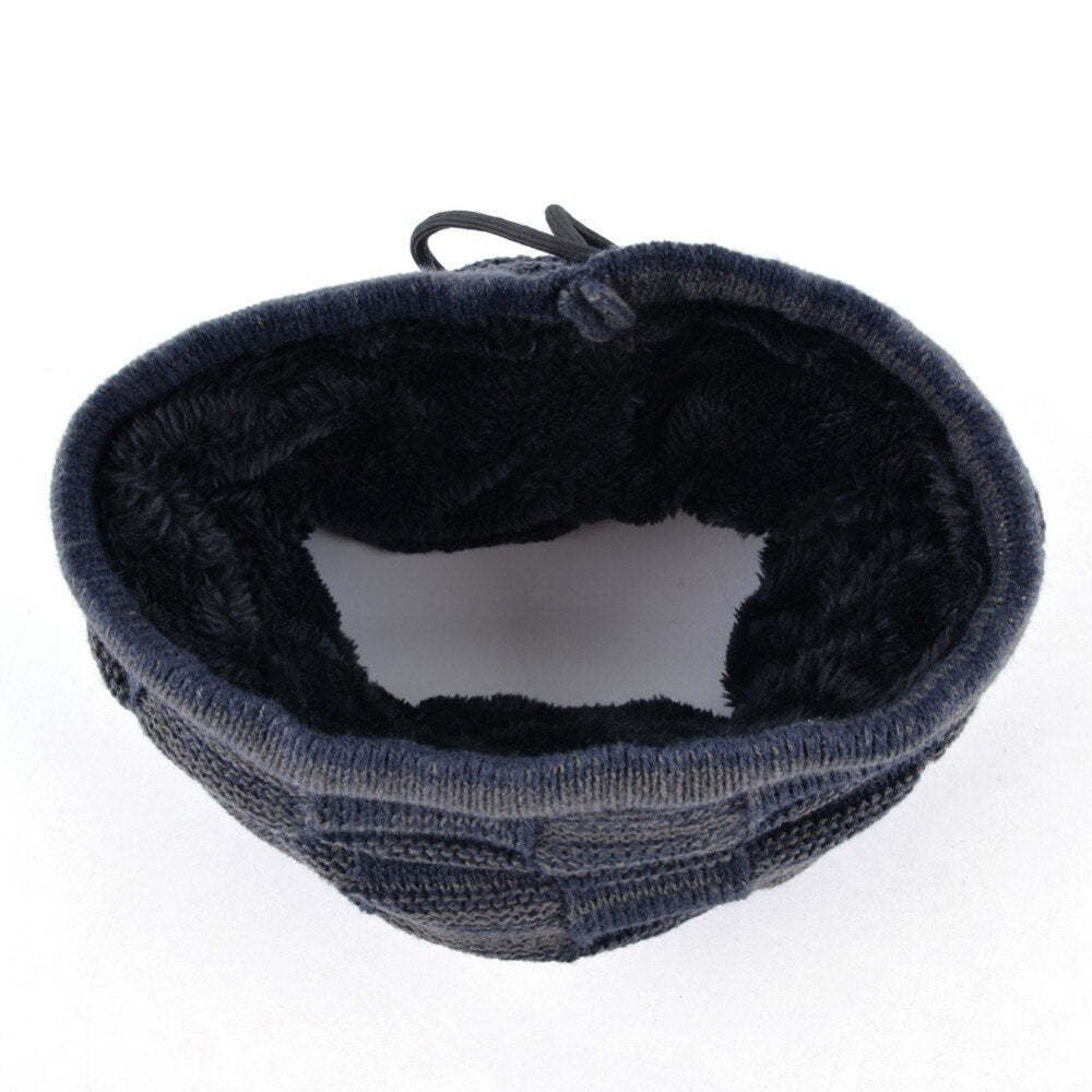 Men's Acrylic Knitted Plaid Pattern Novelty Skullies Winter Cap