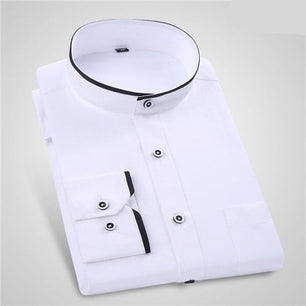 Men's Cotton Single Breasted Full Sleeves Wedding Slim Shirts