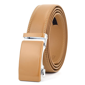 Men's Cowskin Genuine Leather Automatic Solid Pattern Belts