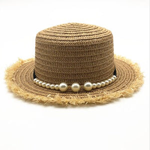 Women's Straw Striped Pattern Elegant Casual Wear Flat Sun Hat