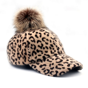 Women's Acrylic Adjustable Leopard Pattern Casual Baseball Cap