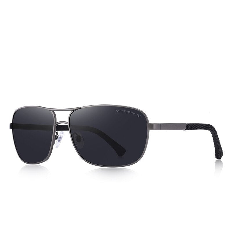 Men's Alloy Frame Polarized Classic Rectangle Pattern Sunglasses