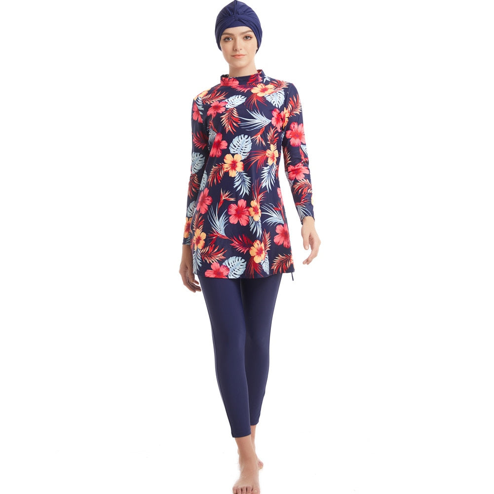 Women's Arabian Spandex Full Sleeves Printed Swimwear