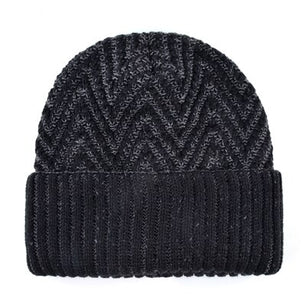 Men's Polyester Knitted Pattern Skullies Beanies Ski Warm Caps