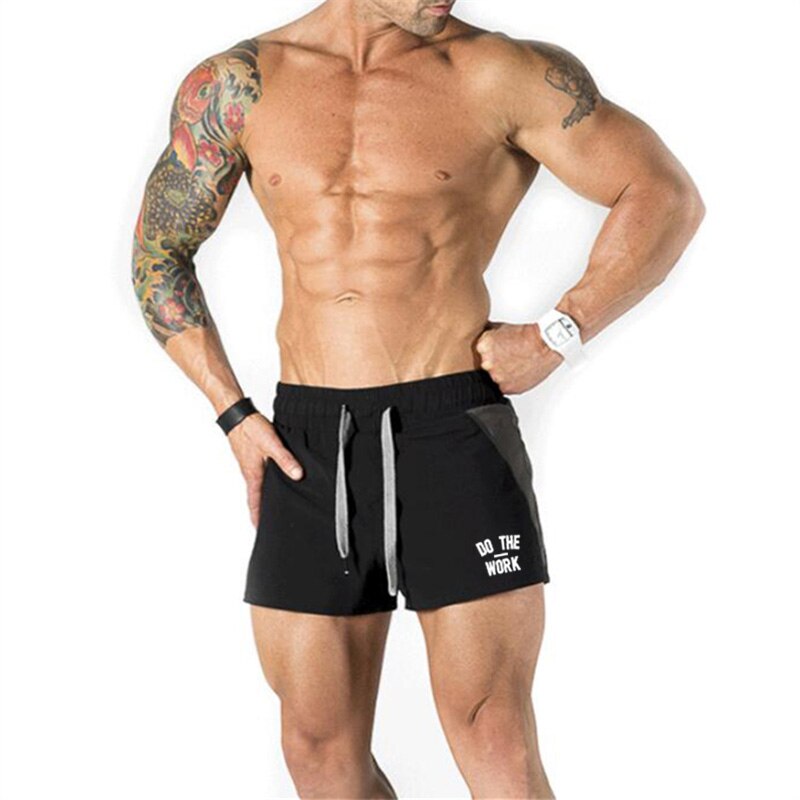 Men's Polyester Quick-Dry Printed Pattern Running Sport Shorts