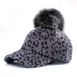 Women's Acrylic Adjustable Leopard Pattern Casual Baseball Cap