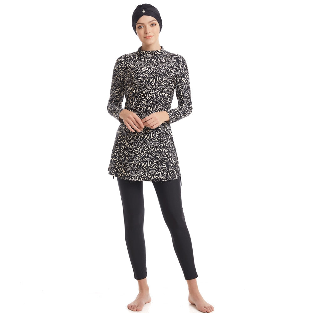 Women's Arabian Spandex Full Sleeves Printed Swimwear