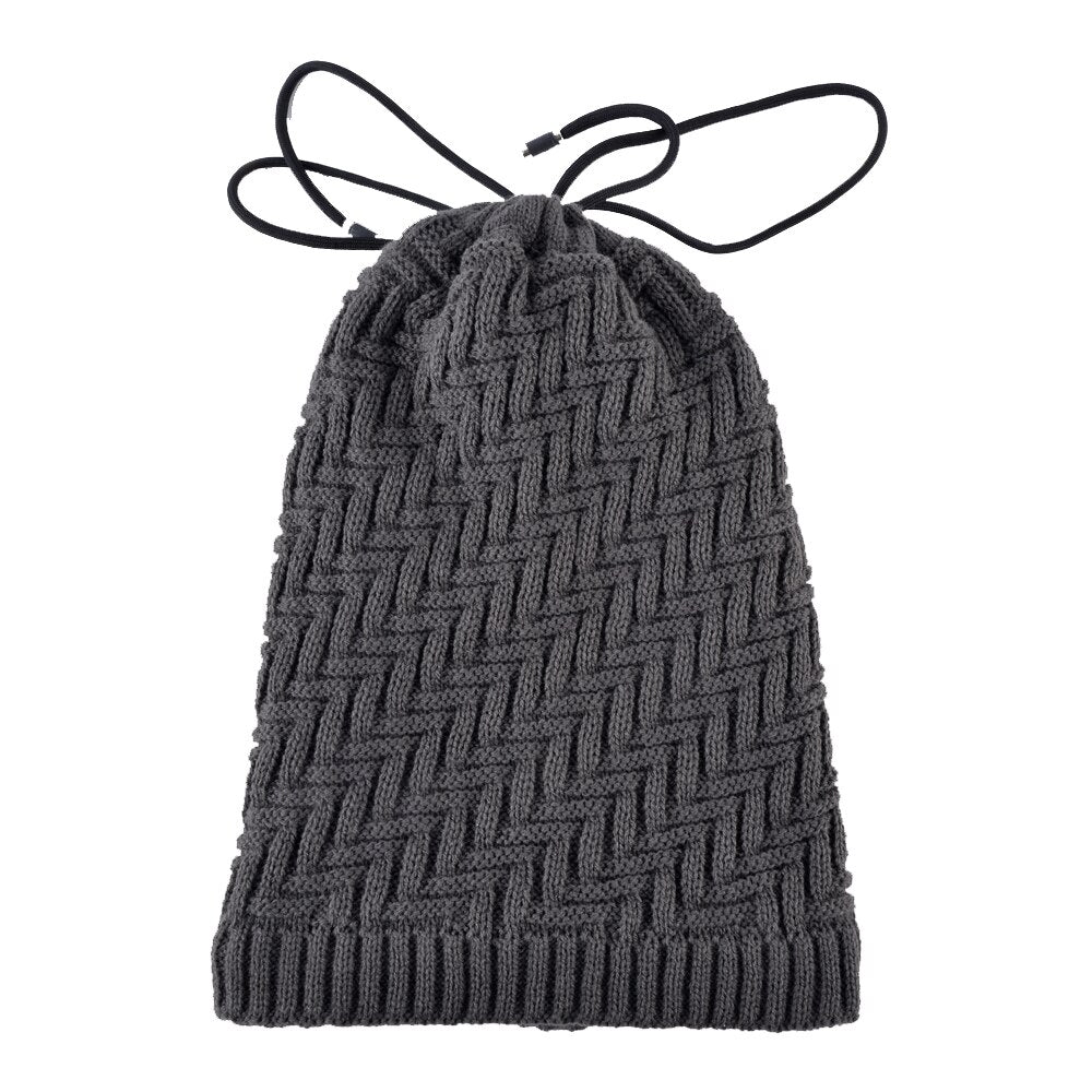 Men's Acrylic Skullies Beanies Multi-Purpose Knitted Warm Cap