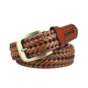 Women's Metal Faux Leather Braided Pattern Casual Vintage Belts