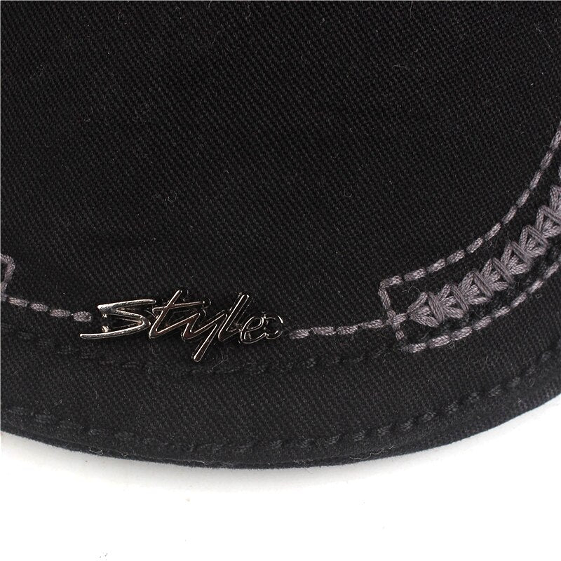 Men's Cotton Adjustable Strap Beret Visors Casual Wear Caps