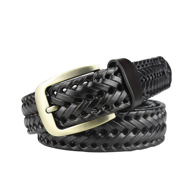 Women's Metal Faux Leather Braided Pattern Casual Vintage Belts