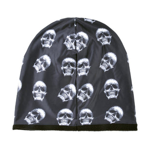 Men's Polyester Skullies Beanies Casual Printed Hip Hop Cap