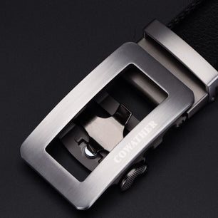 Men's Cowskin Automatic Metal Buckle Luxury Solid Strap Belt