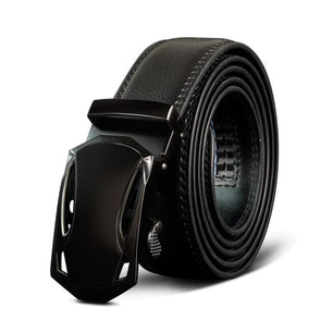 Men's Genuine Leather Automatic Metal Buckle Luxury Solid Belt