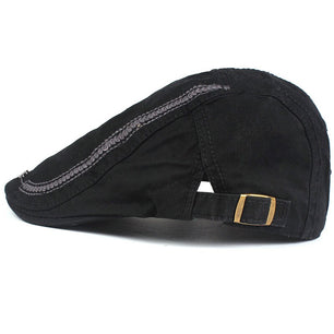 Men's Cotton Adjustable Strap Beret Visors Casual Wear Caps