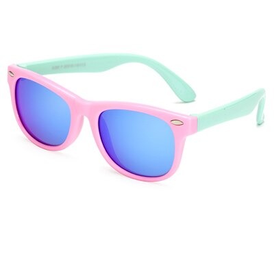 Kid's Acetate Unbreakable Polaroid UV400 Sport Mirror Sunglasses