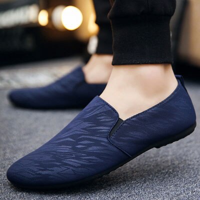 Men's Rubber Breathable Slip-On Lightweight Flats Casual Shoes