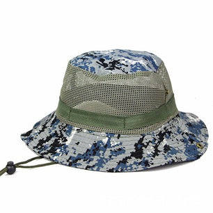 Men's Cotton Sun Protection Casual Wear Camouflage Floppy Hat