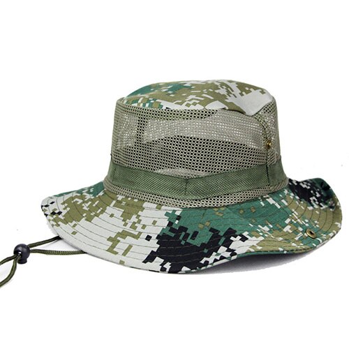 Men's Cotton Sun Protection Casual Wear Camouflage Floppy Hat