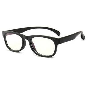 Kid's Acetate Frame Polycarbonate Lens Anti-Blue Oval Glasses