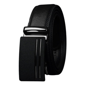 Men's Cowskin Genuine Leather Automatic Buckle Closure Belts